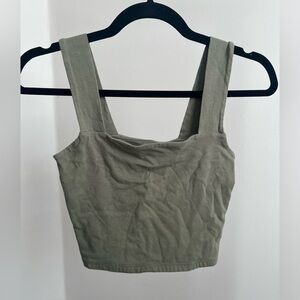 aeropostale olive green cropped tank